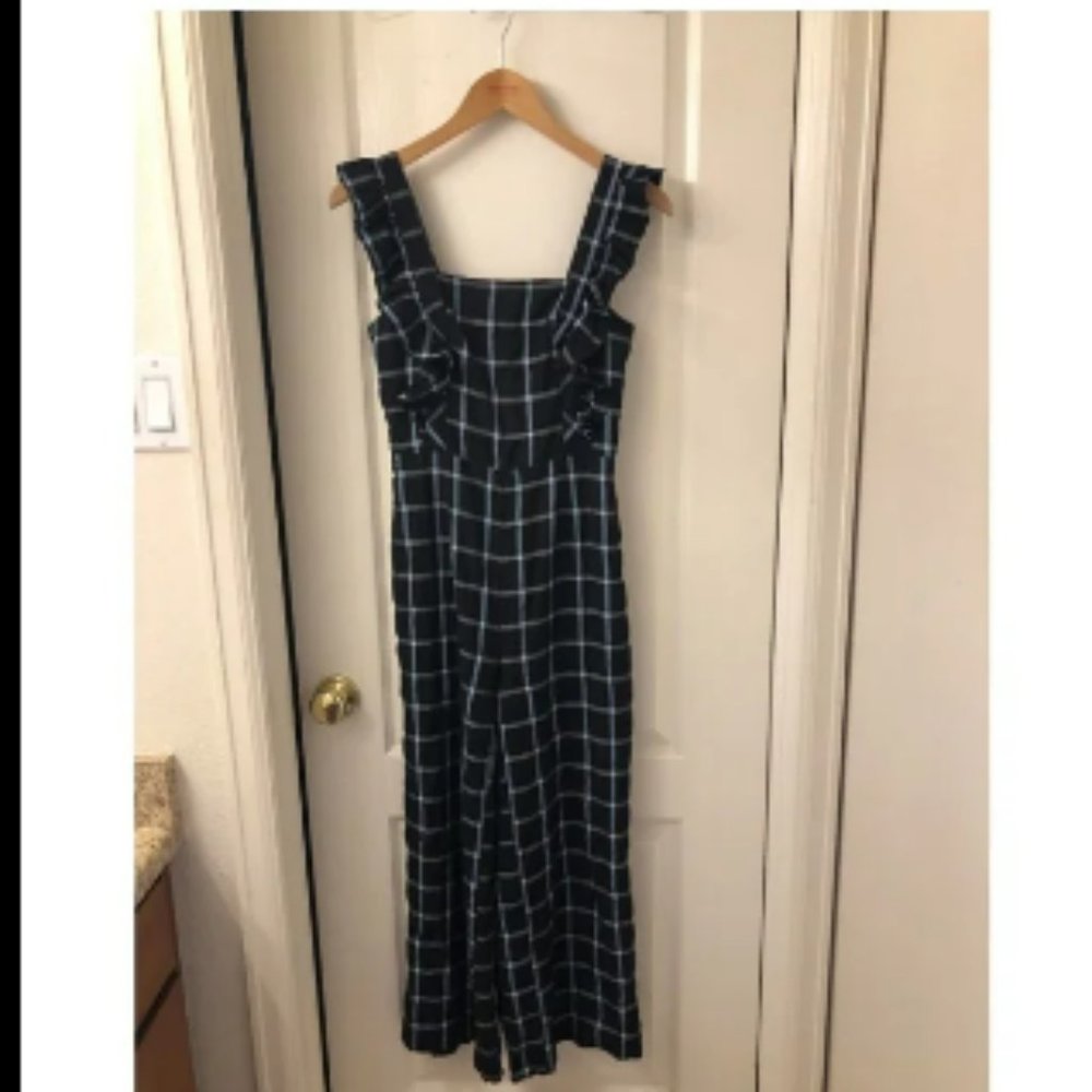 URBAN OUTFITTERS Ruffle Plaid Jumpsuit Sz S